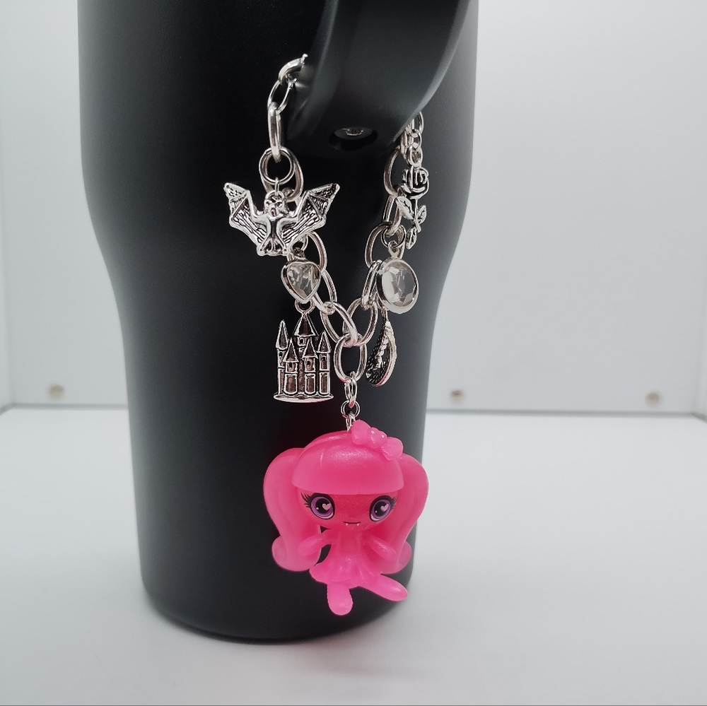 Draculaura Tumbler Charm Monster High Mini Figure Water Bottle Stanley Cup Vamp